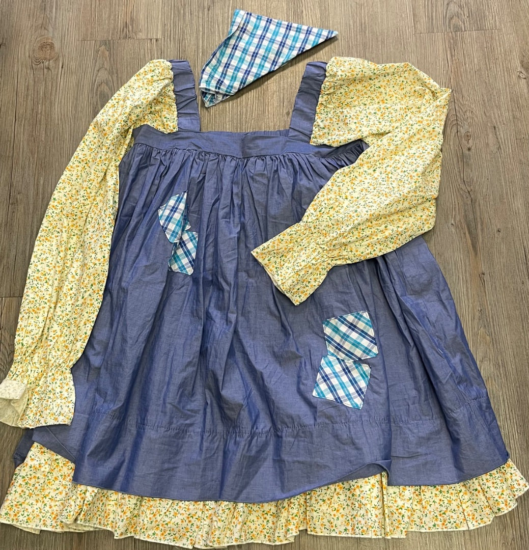 Denim/Floral Weissman It's a Hard Knock Life Costumer, 14-18Y