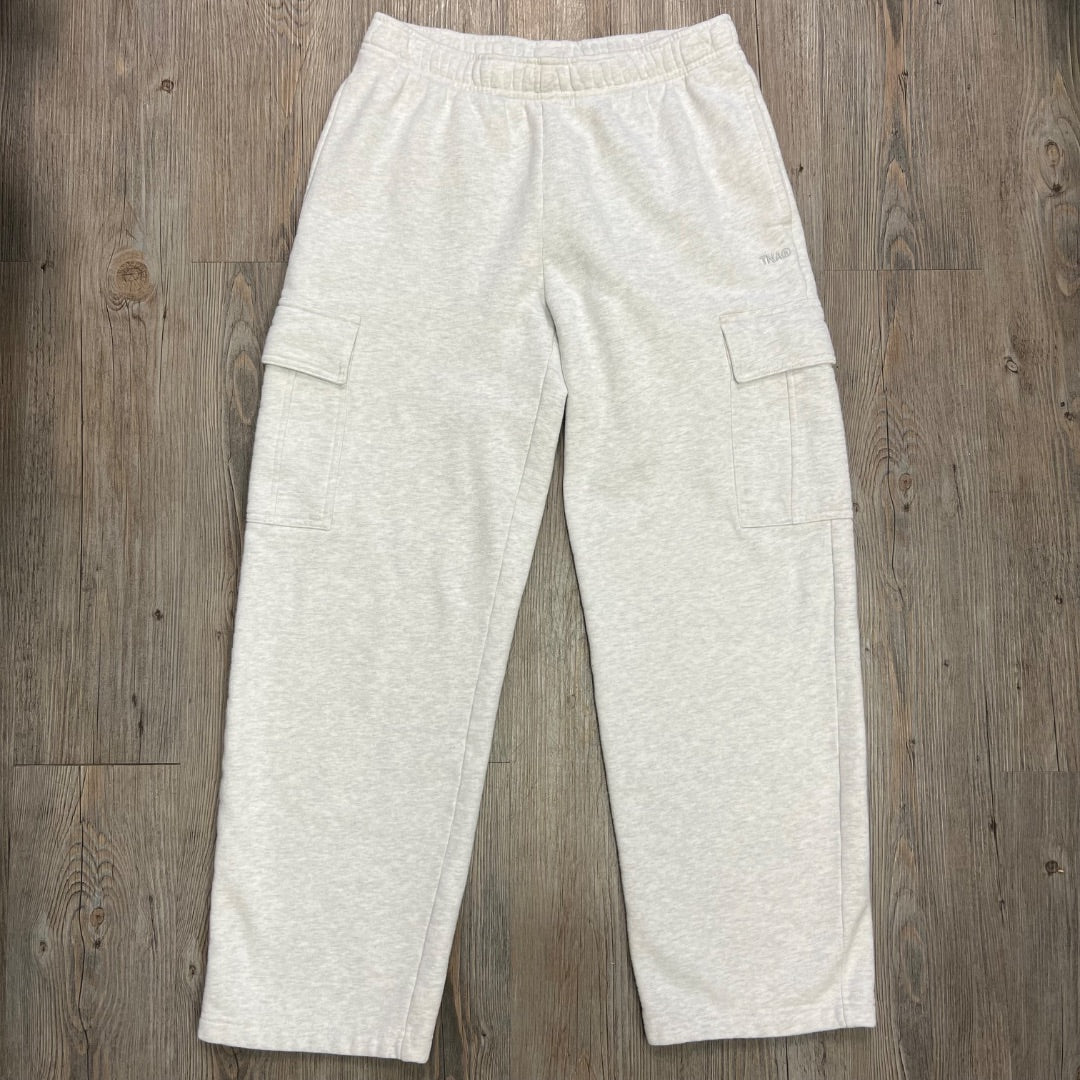 Heather Chrome TNA Sweatfleece Mega Fit Joggers, Small