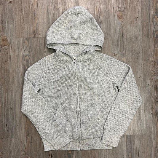 Grey Gap Knit Hooded Sweater, 10-11Y