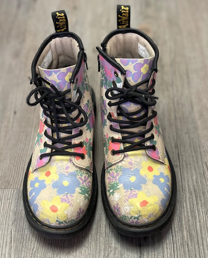 Floral Dr Martens Fall Boots, 6Y