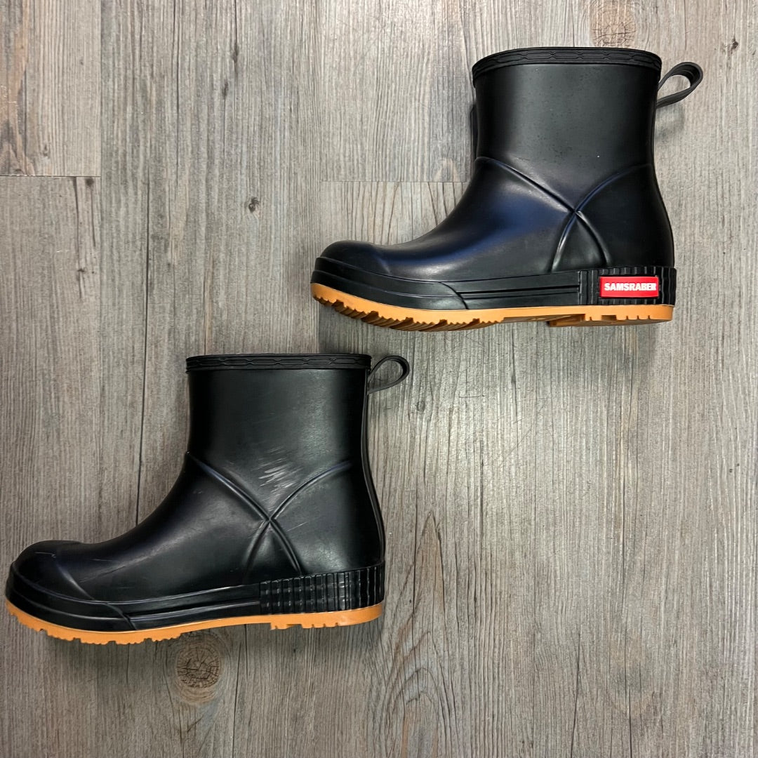 Black Samsraber Rain Boots, 4Y