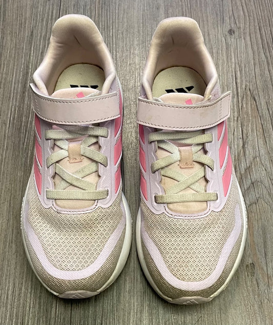 Lavender Adidas Velcro Shoes, 2Y