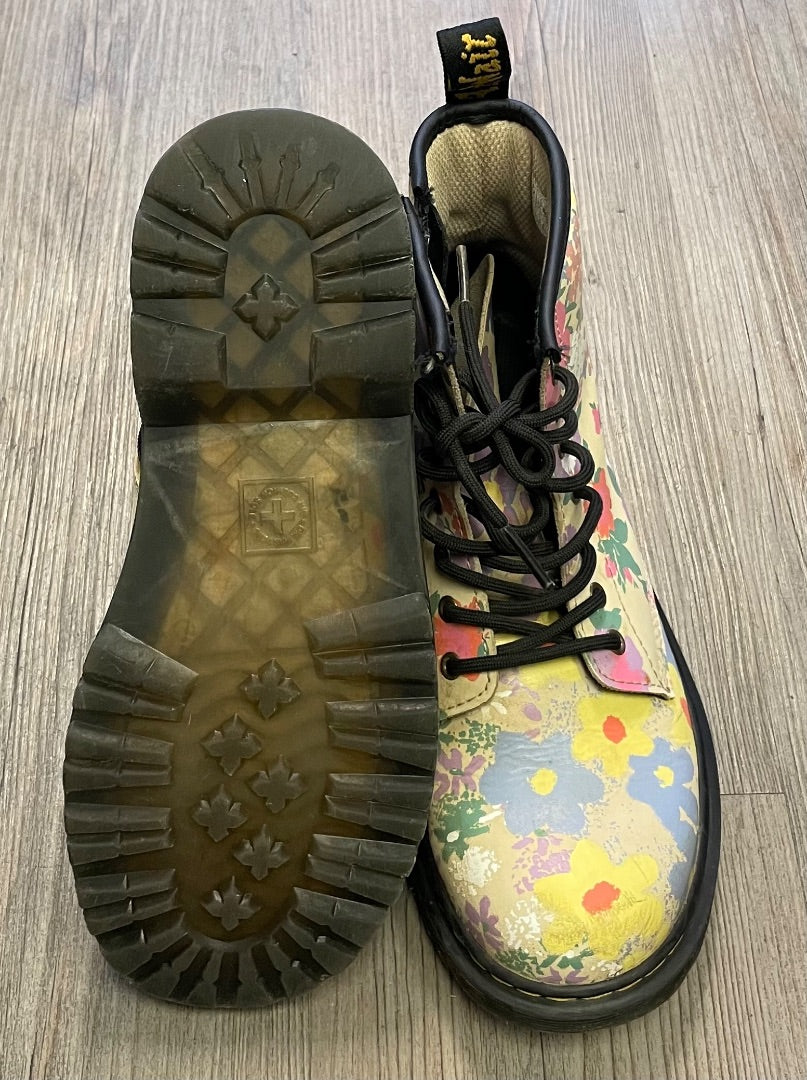 Floral Dr Martens Fall Boots, 6Y
