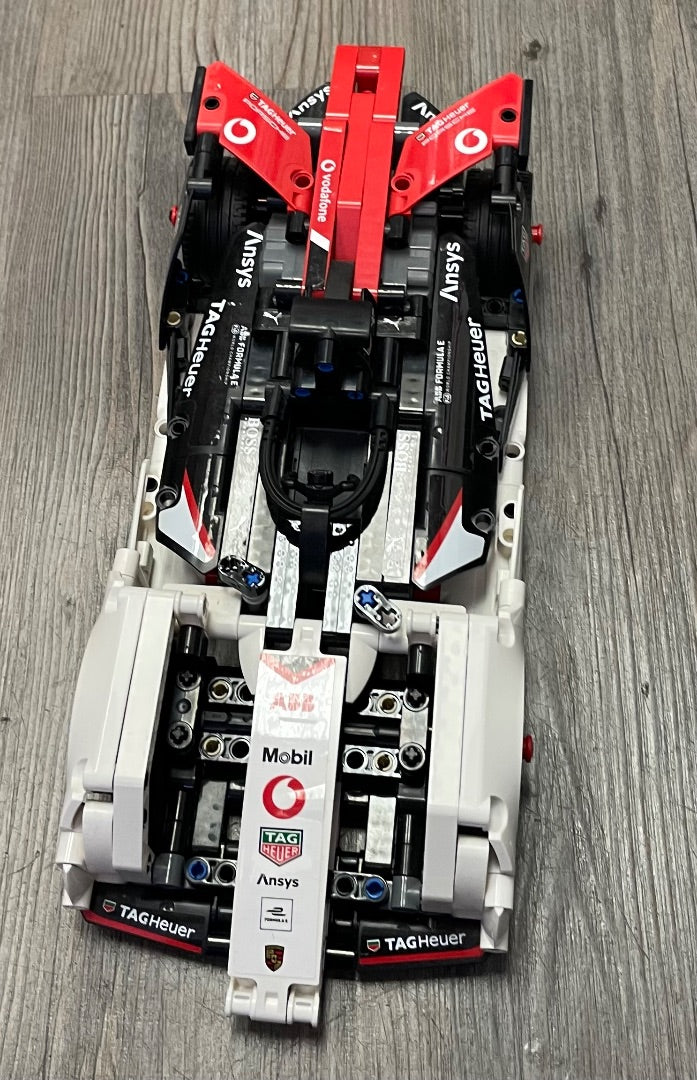 Red,Black ,White  Lego Racing Car, Pre-owned