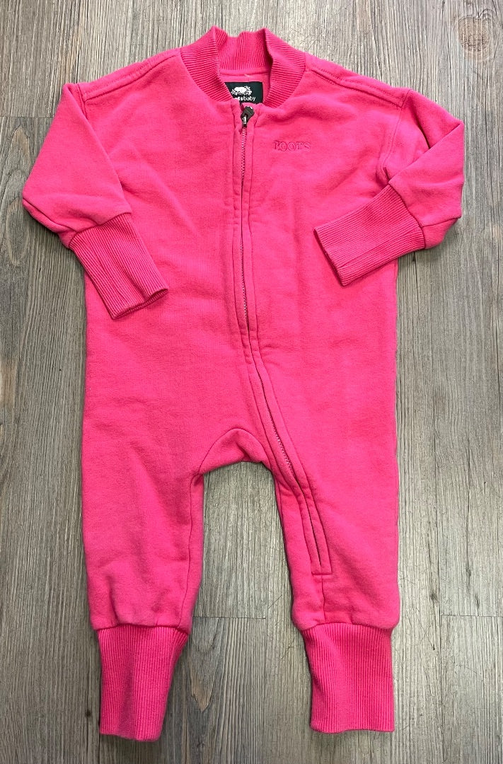 Pink Roots Fleece Onesie, 6-12M