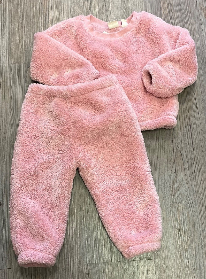 Pink Baby Gap 2Pcs Fuzzy Top & Pants, 12-18M