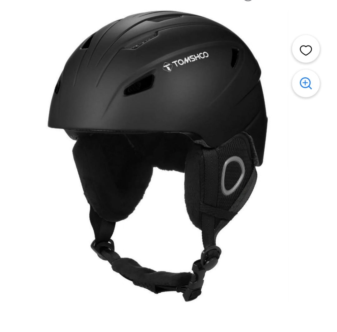 Black NEW Tomshoo Ski Helmet, 54-58CM