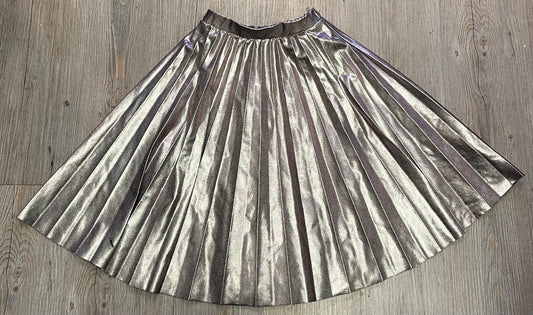 Metallic Zara Pleated Skirt, 6Y