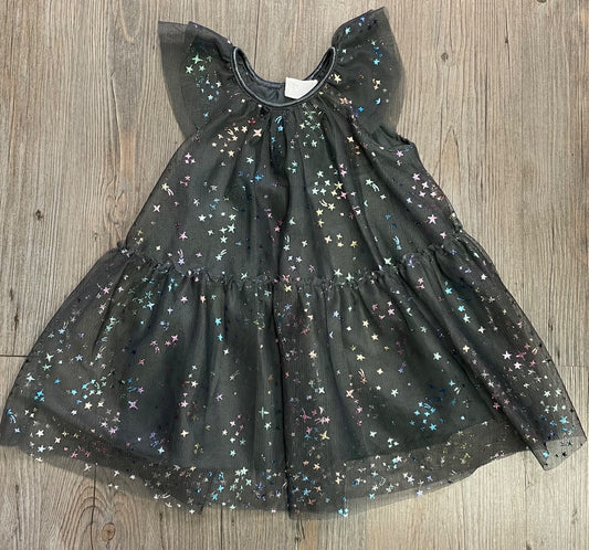 Glitter Star Grey H&M Lined Dress, 6-9M