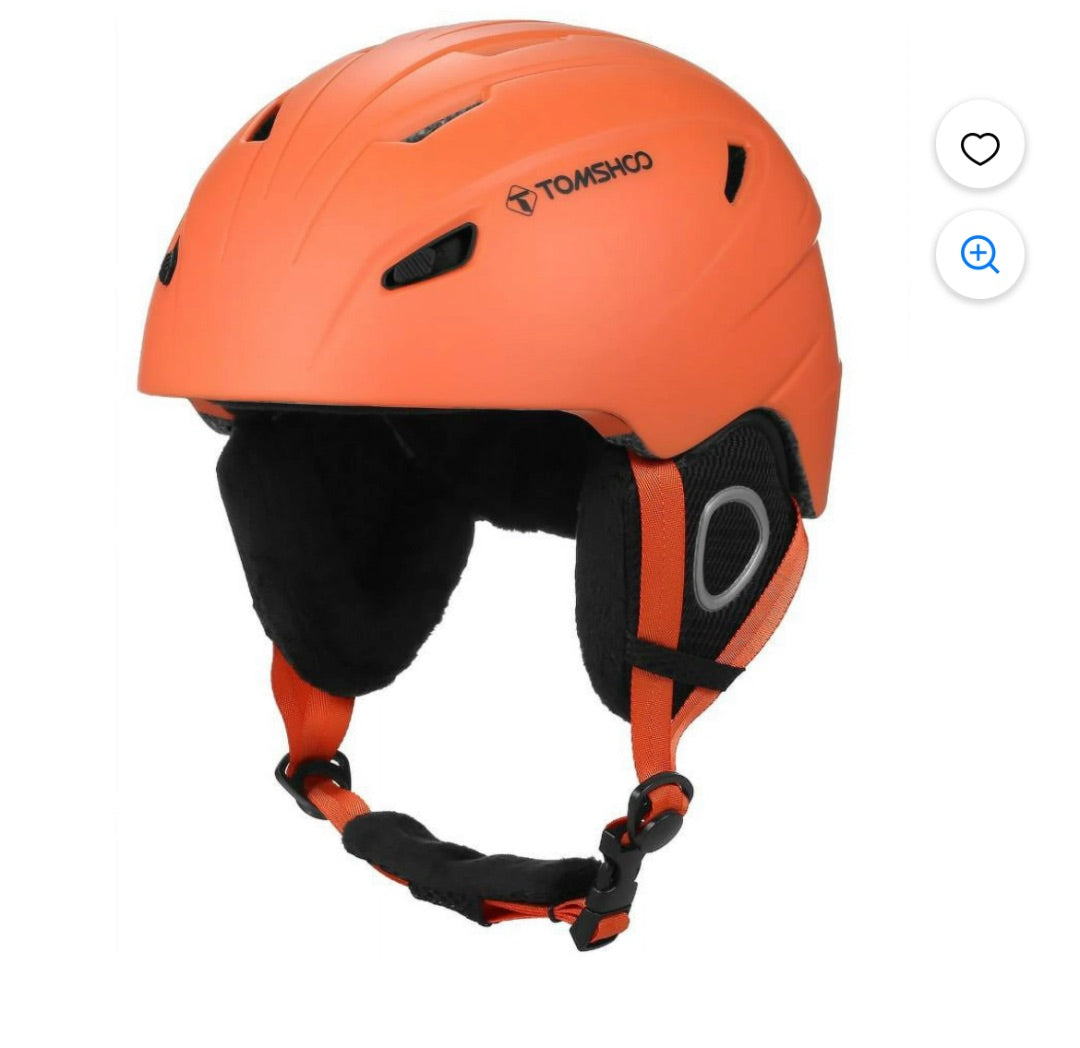 Orange  NEW TOMSHOO Ski Helmet, 54-58cm