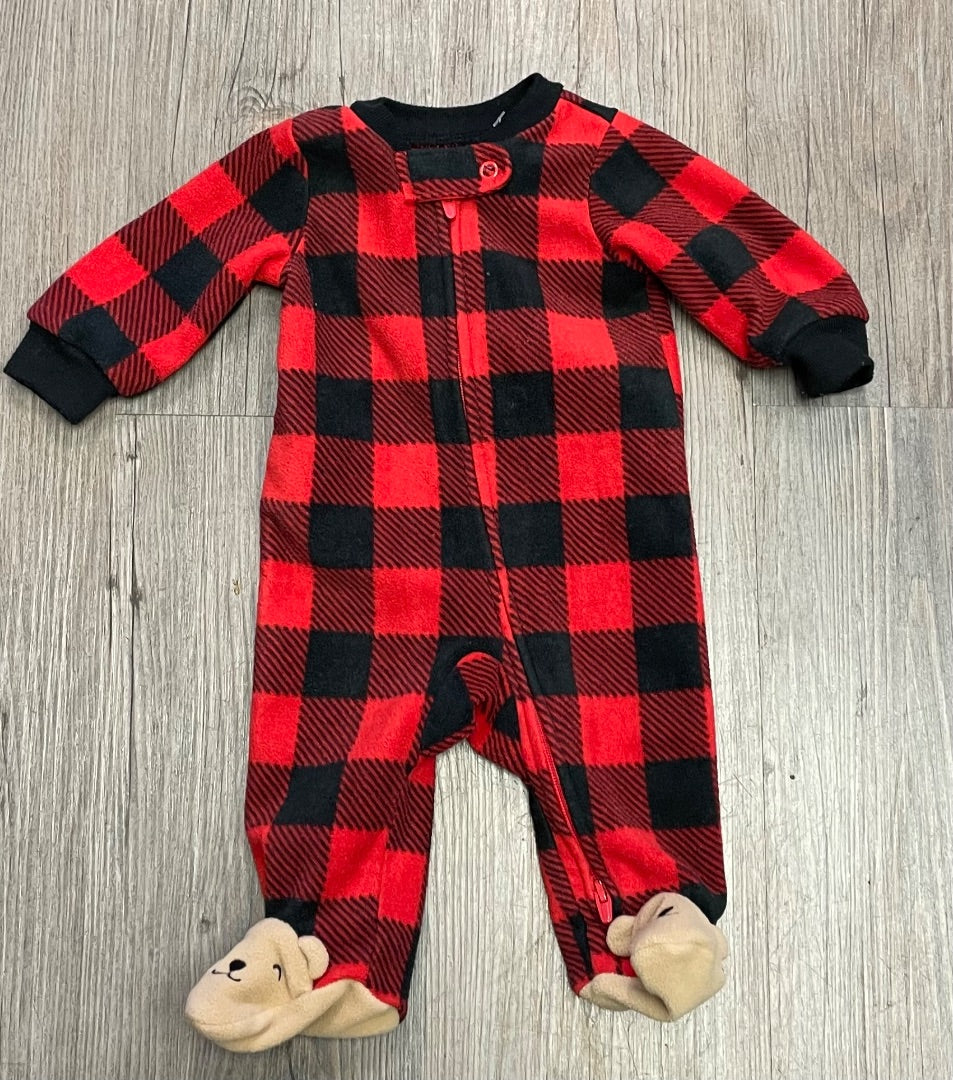Red Carters Fleece Pj Onesie, Newborn