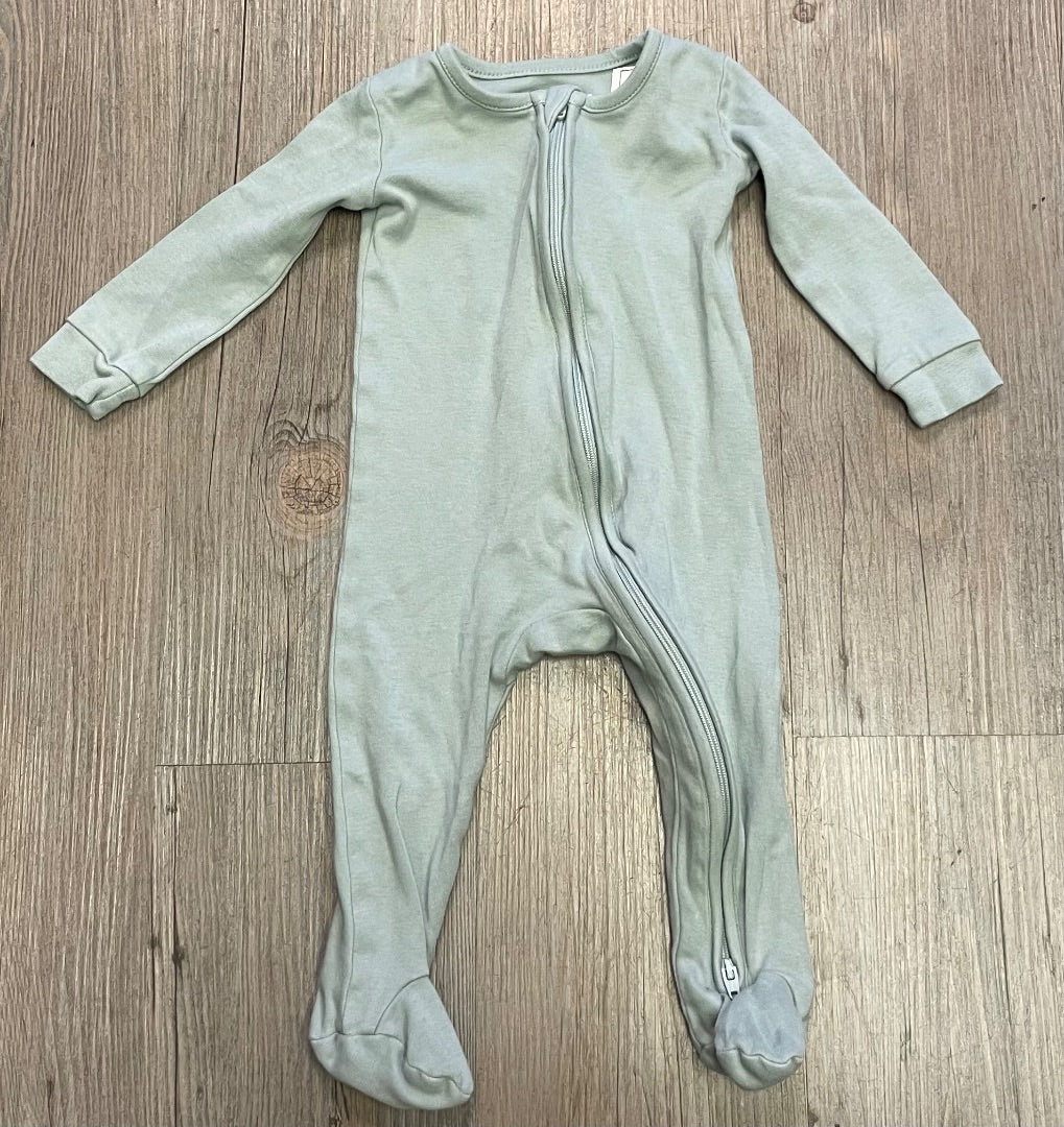 Olivegreen Colored Organics Pj Onesie, 3-6M