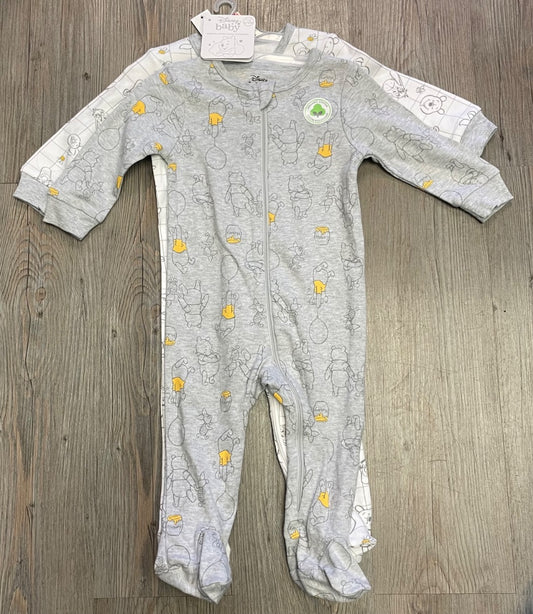 Grey,White Disney Baby Pj Onesie Set, 6-12M