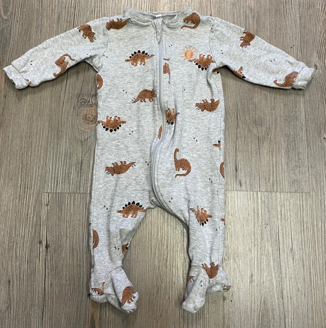 Grey Pekkle Pj Onesie, 6M