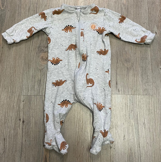 Grey Pekkle Pj Onesie, 6M