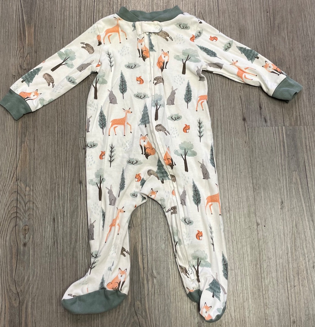 Animal Print Carters Pj Onesie, 6M