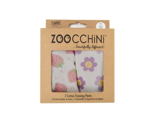 Strawberries & Daisies Zoocchini 2 Cotton Training Pants, 2T-3T
