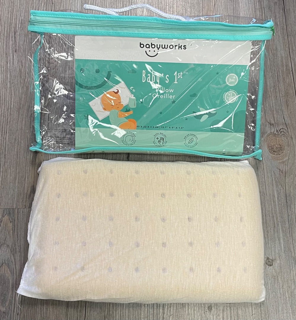 Beige Babyworks Baby's 1st Pillow, 3M+
