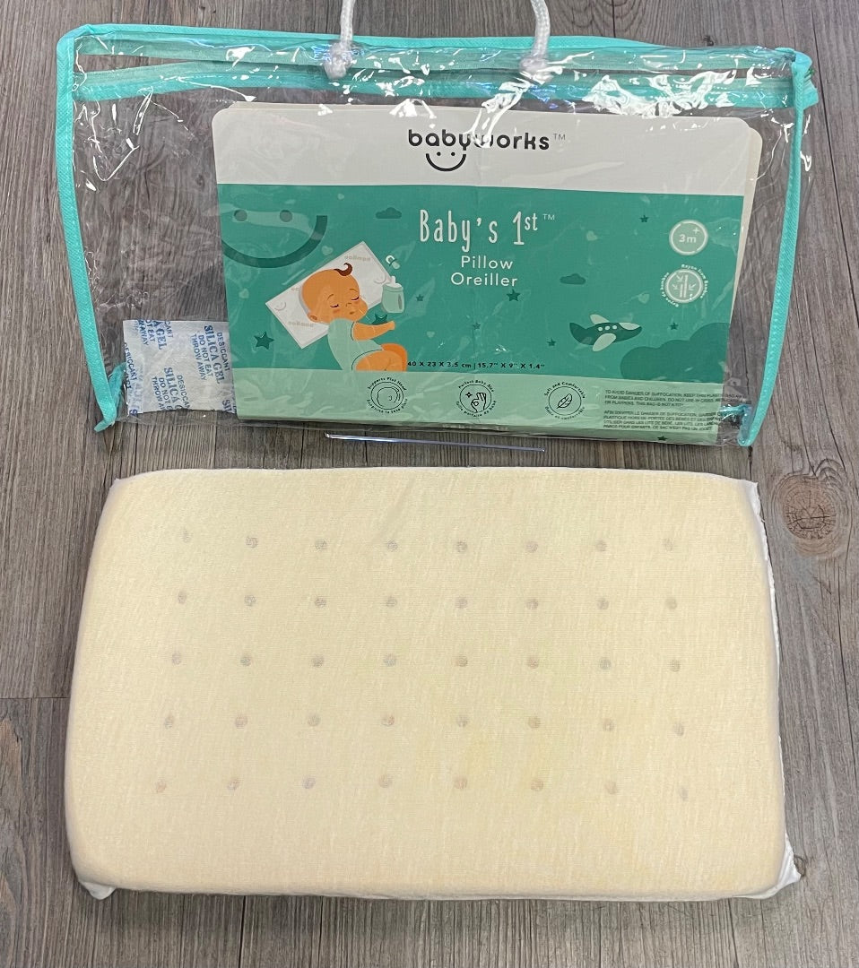 Beige Babyworks Baby's 1st Pillow, 3M+
