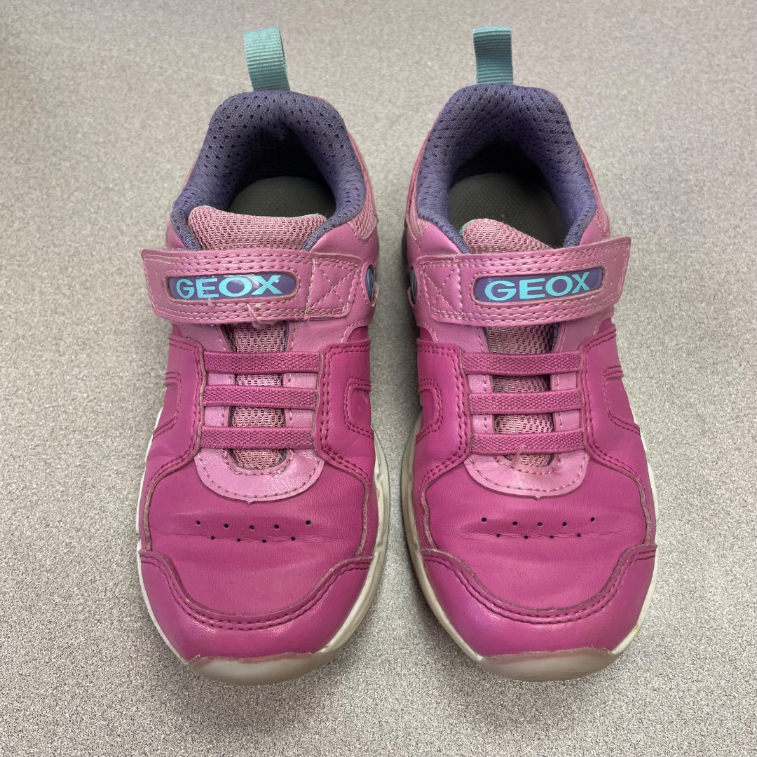 Pink Geox Lights Up Velcro Shoes, 11Y