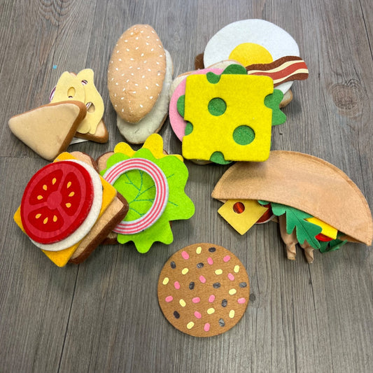 Multi  Felt Play Food Set