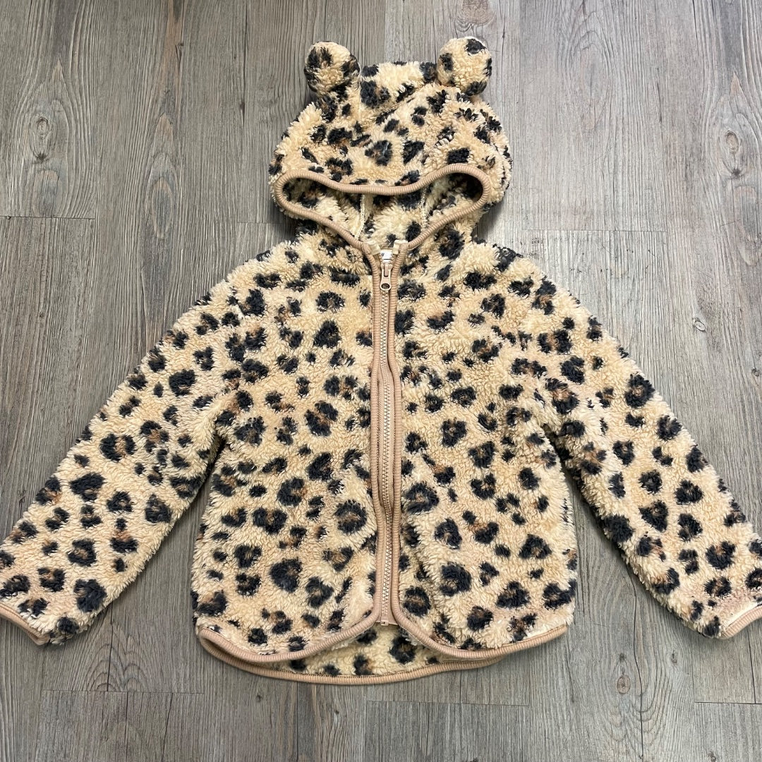 Leopard Gap Fleece Zip Jacket, 4-6Y
