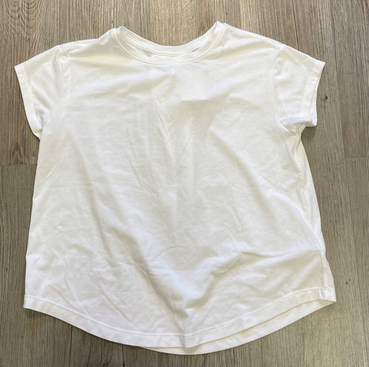 White Athleta Girl Tee, 8-10Y