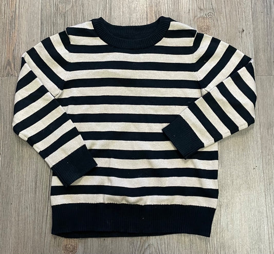 Stripe Black,Beige Joe Fresh Knit Sweater, 4Y