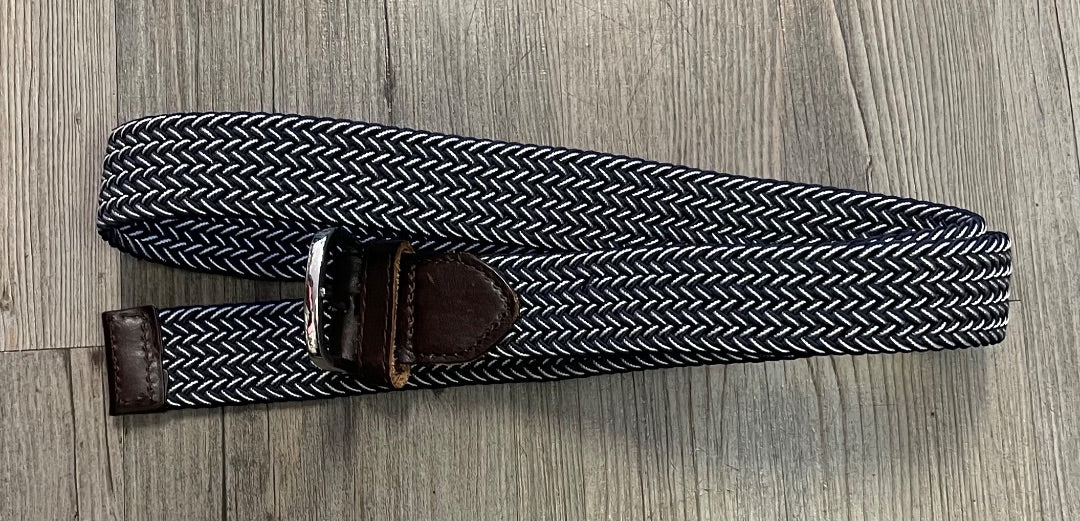 Navy,White H&M Teen Belt, 32 Waist