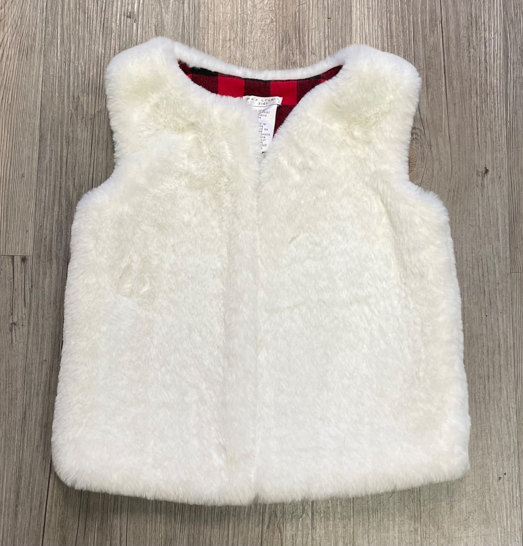 White Max Studio Faux Fur Vest, 4Y
