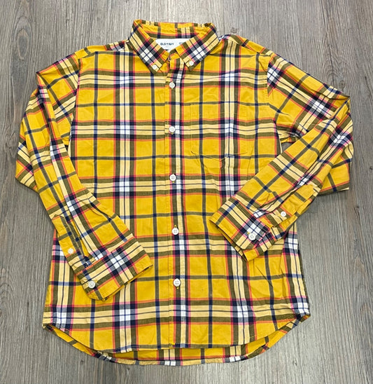Plaid Yellow Old Navy LS Shirt, 10-12Y