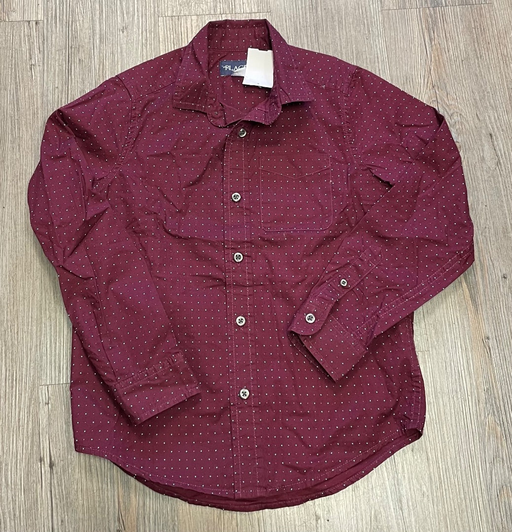 Maroon Childrens Place LS Shirt, 7-8Y