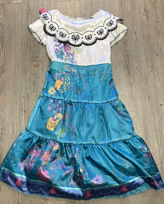 White/Teal Disney Encanto Costume, 4-6Y