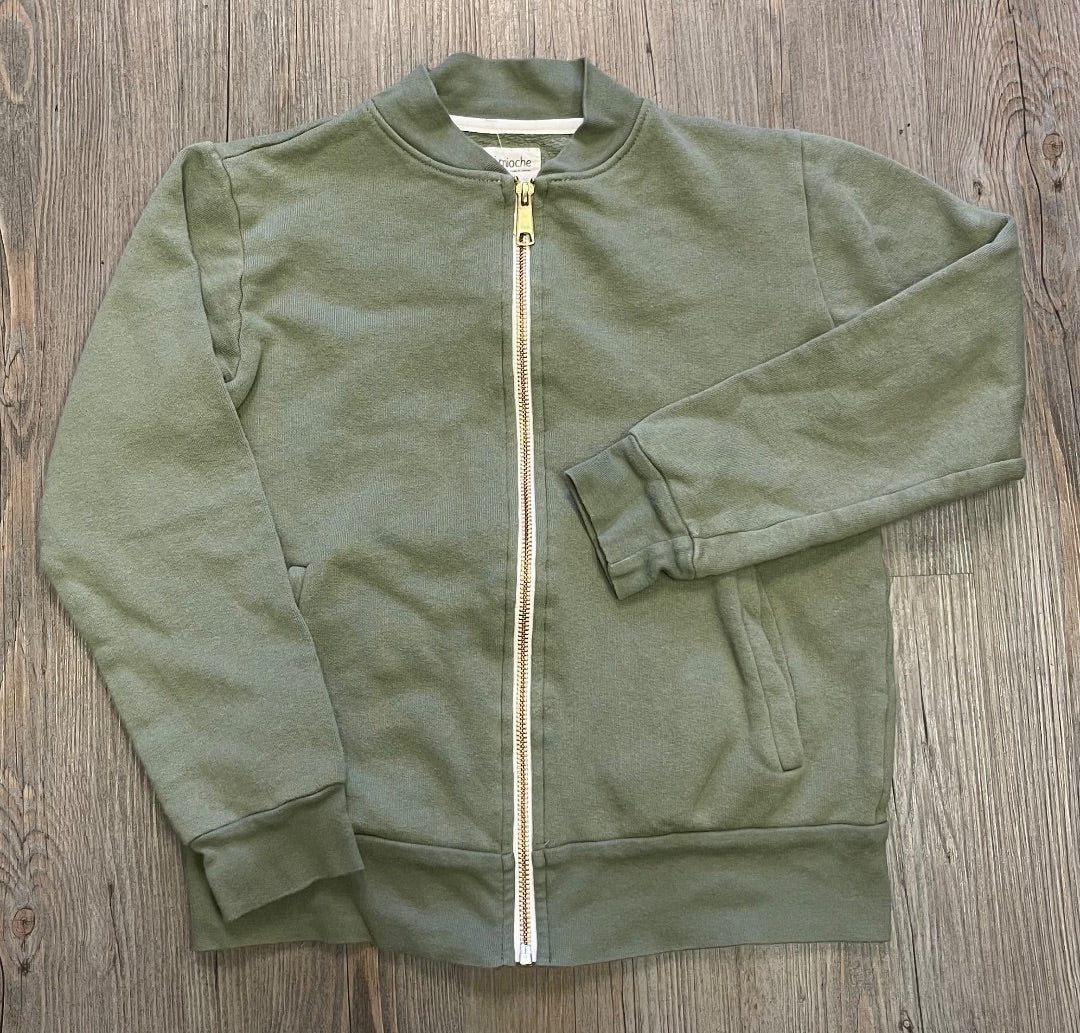 Sage Mini Mioche Zip Sweater, 9-10Y