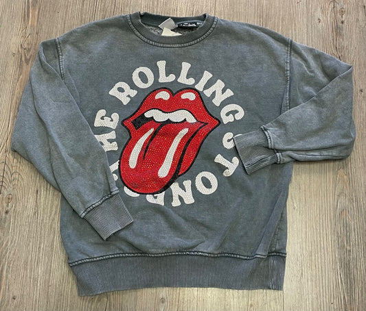 Grey H&M Rolling Stonz Sweatshirt, 8-9Y