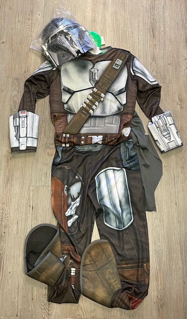 Grey/Brown Disney Mandalorian Costume, 10-12Y