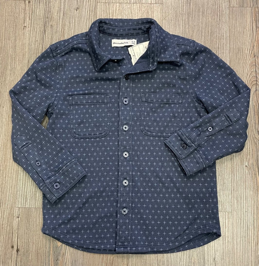 Navy Abercrombie Long Sleeves Shirt, 5-6Y