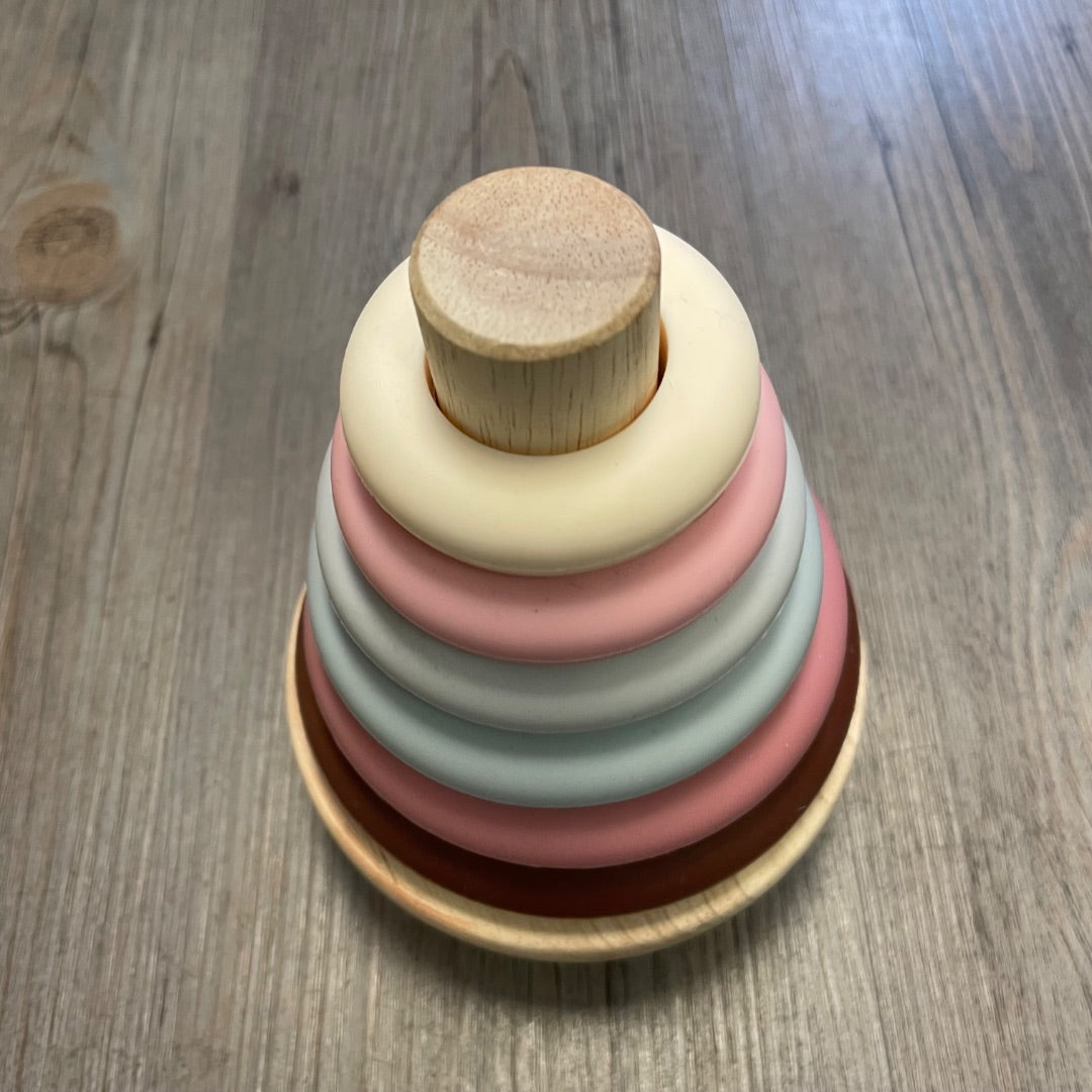 Multi Colour  Silicon Stacking Ring, Pre-owned