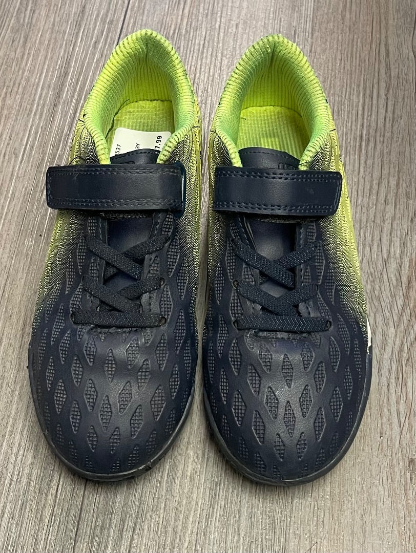 Black,Lime  Velcro Turf Cleats, 13Y
