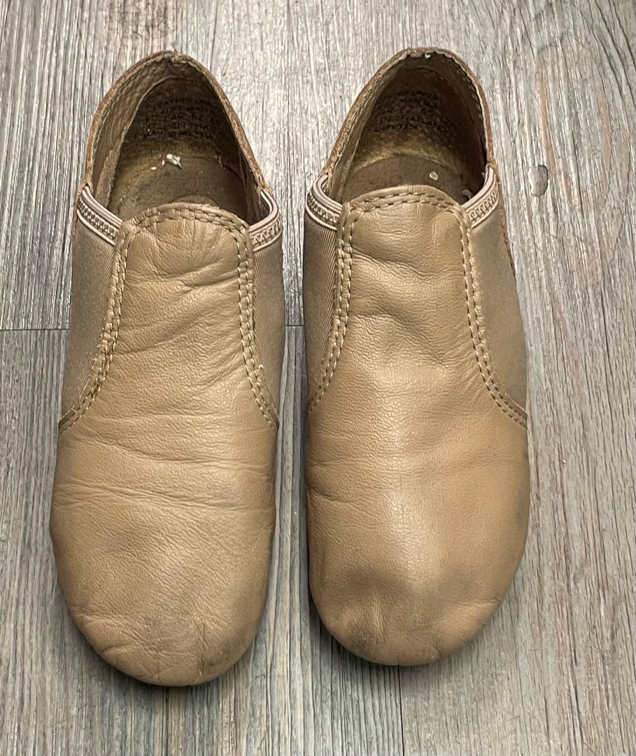 Beige Capezio Jazz Shoes, 12Y