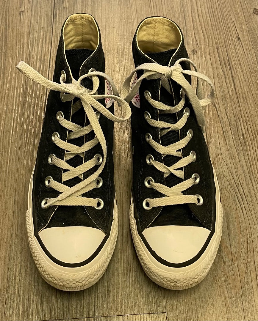Black Converse High Top Sneakers, 7Ladies