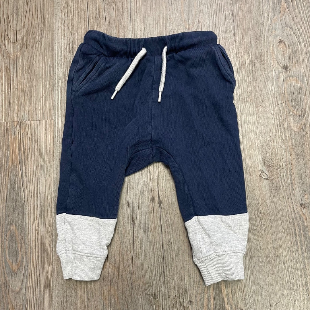 Navy H&M Jogger Pants, 9-12M