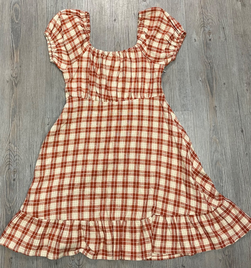 Rust Plaid Rylee+ Cru Liv Dress, 12Y