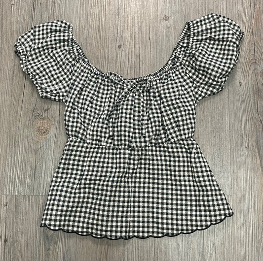 Black Gingham Rylee+ Cru Rylan Top, 12Y