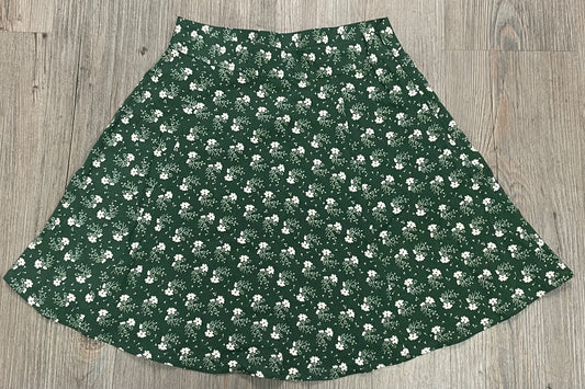 Green Ditsy Rylee+ Cru Rachel Skirt, 12Y