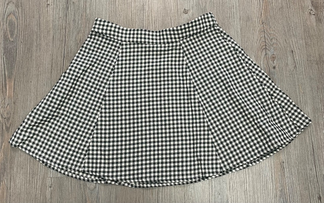 Black Gingham Rylee+ Cru Rachel Skirt, 12Y