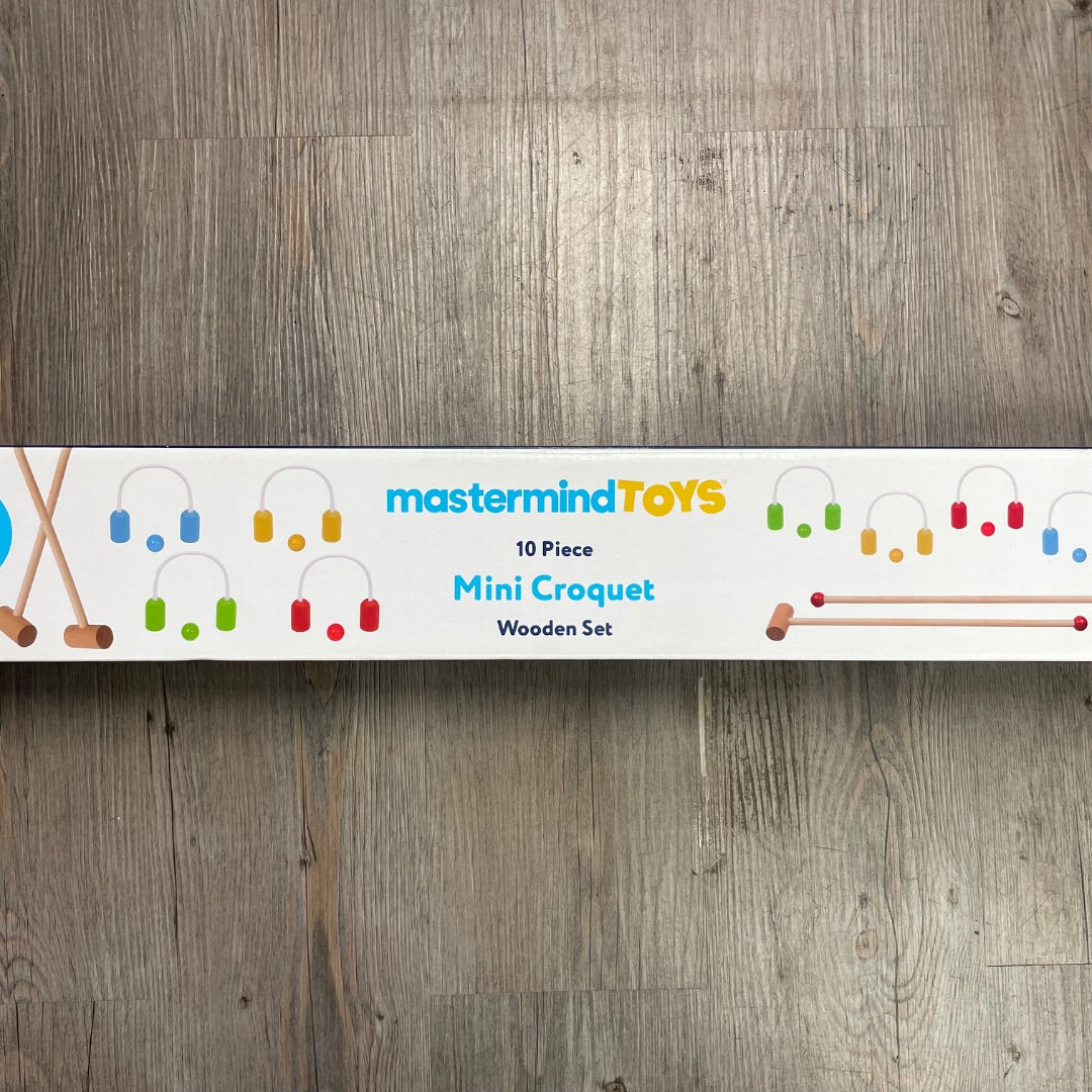 Multi Colour Mastermind Mini Croquet Wooden Set, 3Y+