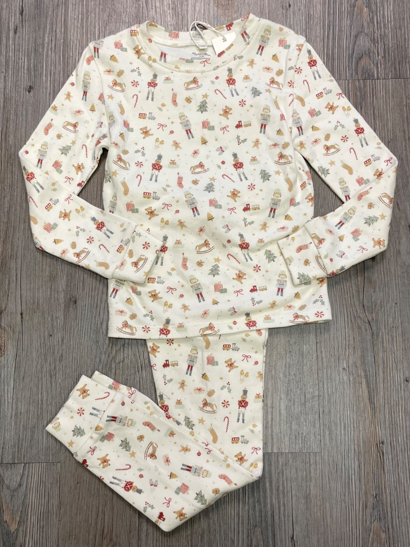 Festive Ivory Rylee + Cru Organic PJ Set, 4-5Y