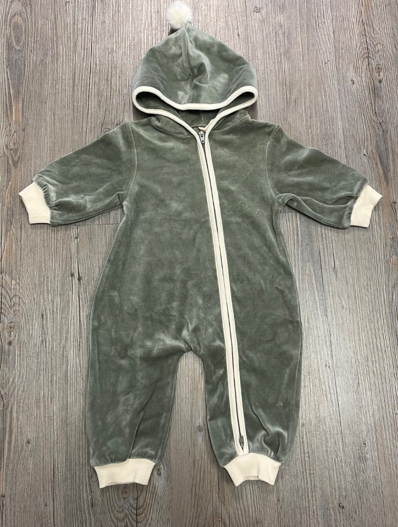 Forest Quincy Mae Velour Zip Jumpsuit, 3-6M