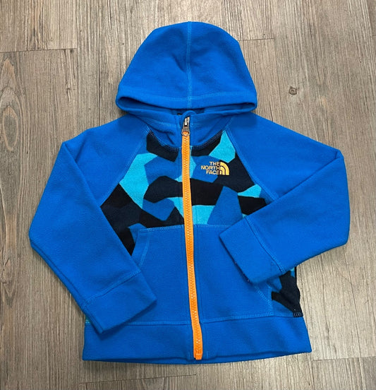 Blue Northface Fleece Zip Sweater, 2Y